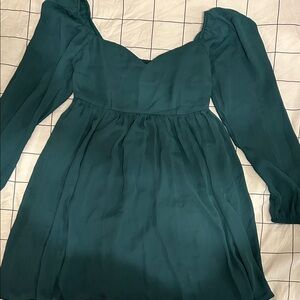 Abercrombie & Fitch Womens Babydoll Long Sleeve Mini Dress